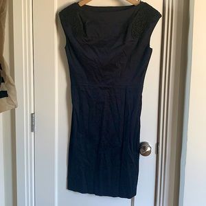 Vintage Y2K LBD Little Black Dress with padded shoulder detail